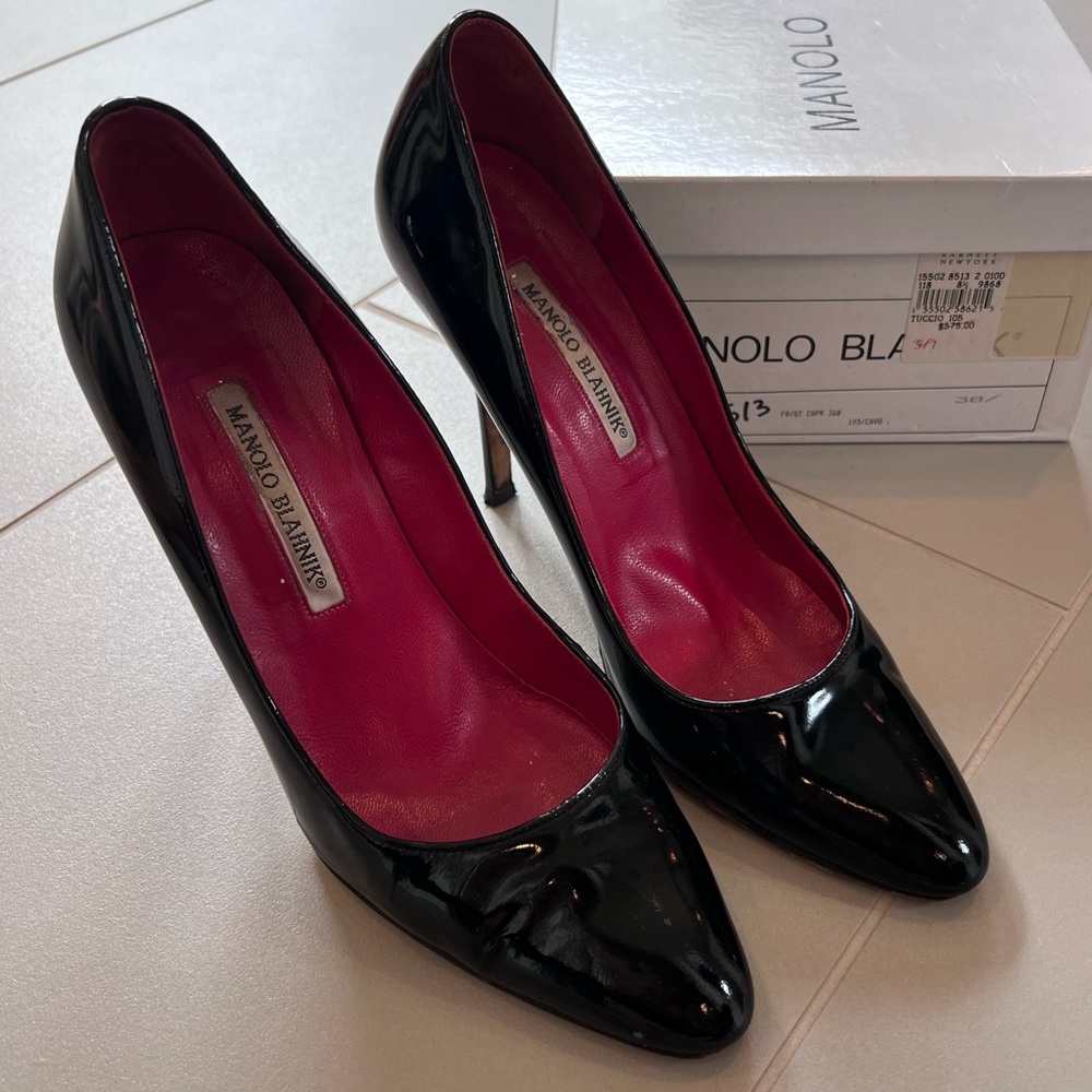 Manila Blahnik Tuccio Vernice- black - sz 38